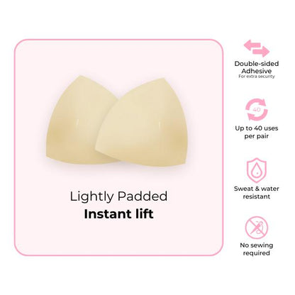 jellymuse™  Invisible Lift - Patented Sticky Fashion Bra Inserts Prevents Nipple Slips No Sewing Required