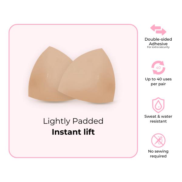 jellymuse™  Invisible Lift - Patented Sticky Fashion Bra Inserts Prevents Nipple Slips No Sewing Required